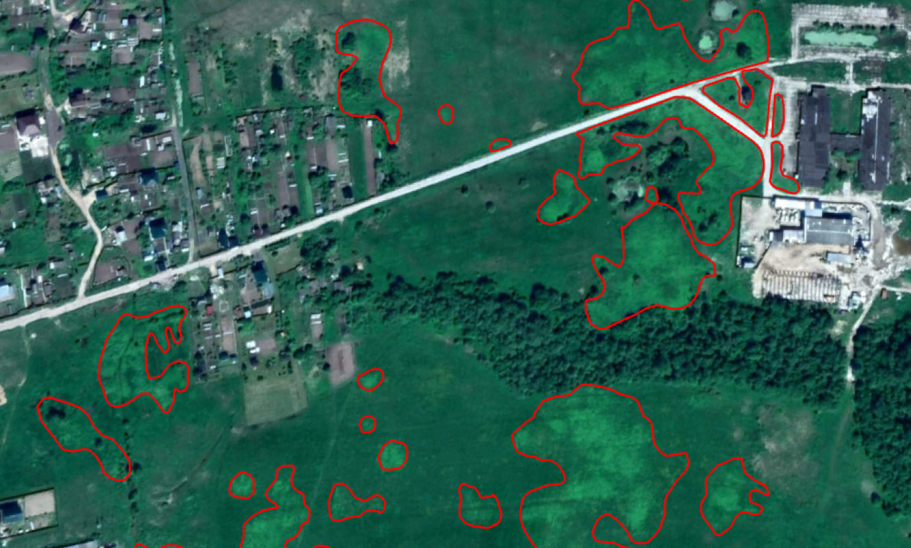 Борщевик на высокоточных снимках (разрешение <1 метра пиксель)