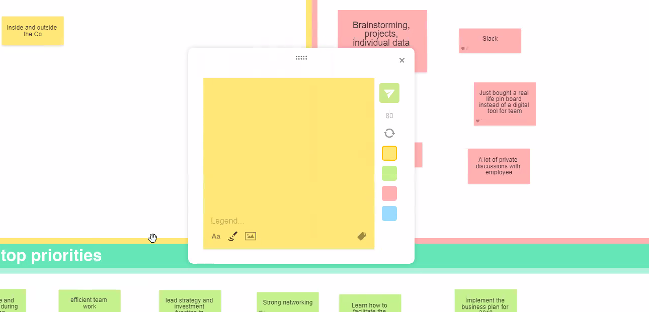 Доска со стикерами Klaxoon